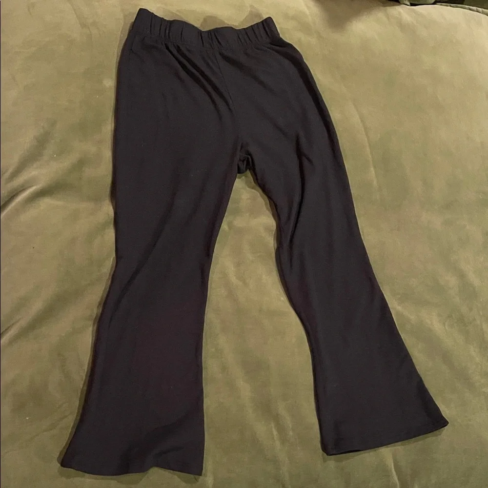 Crown of Hearts Black Loose Fitting Pants